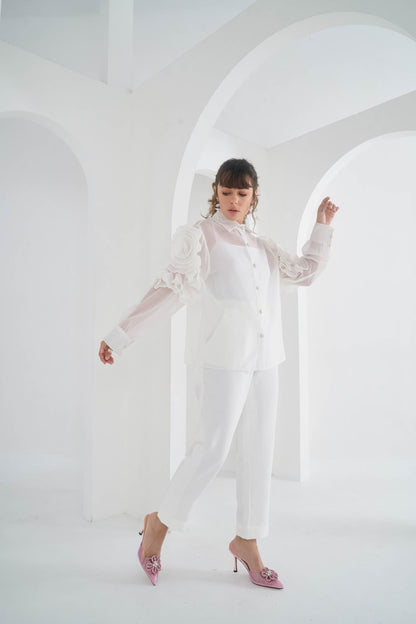 WHITE LYNNA PANT