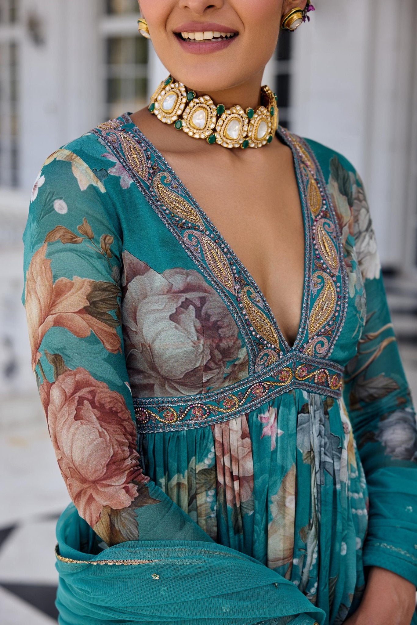 KIARA ANARKALI SET - White Maison de Couture