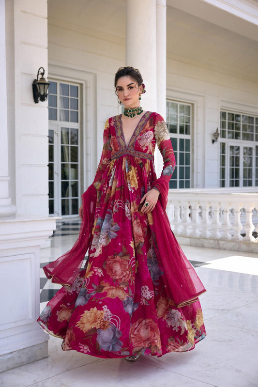 KIARA ANARKALI SET - White Maison de Couture