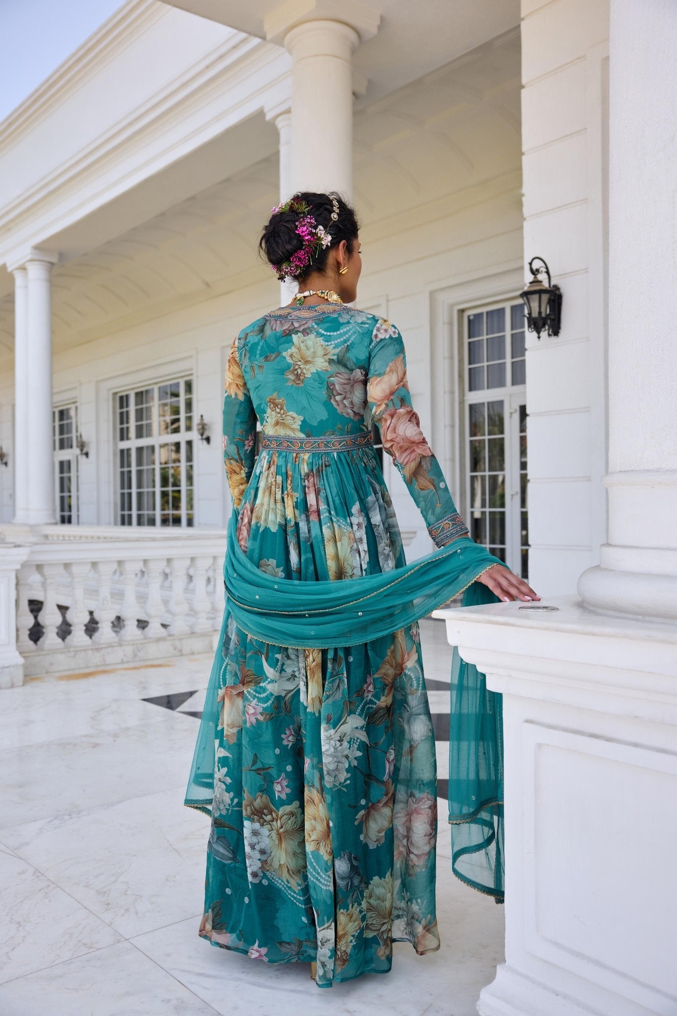 KIARA ANARKALI SET - White Maison de Couture