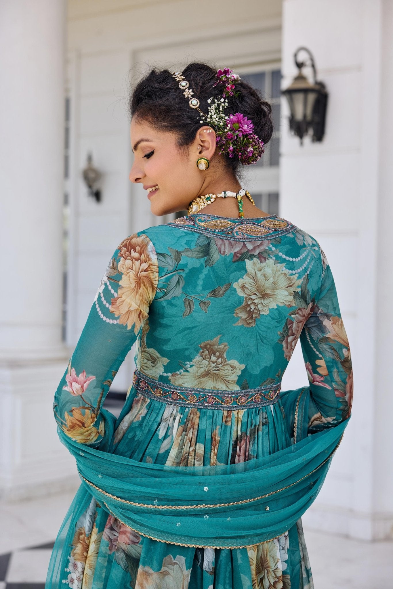 KIARA ANARKALI SET - White Maison de Couture