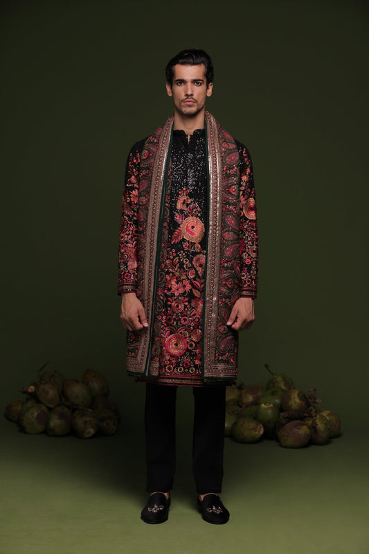 MADHAV MULTI KURTA SET WITH TROUSER AND DUPATTA - White Maison de Couture