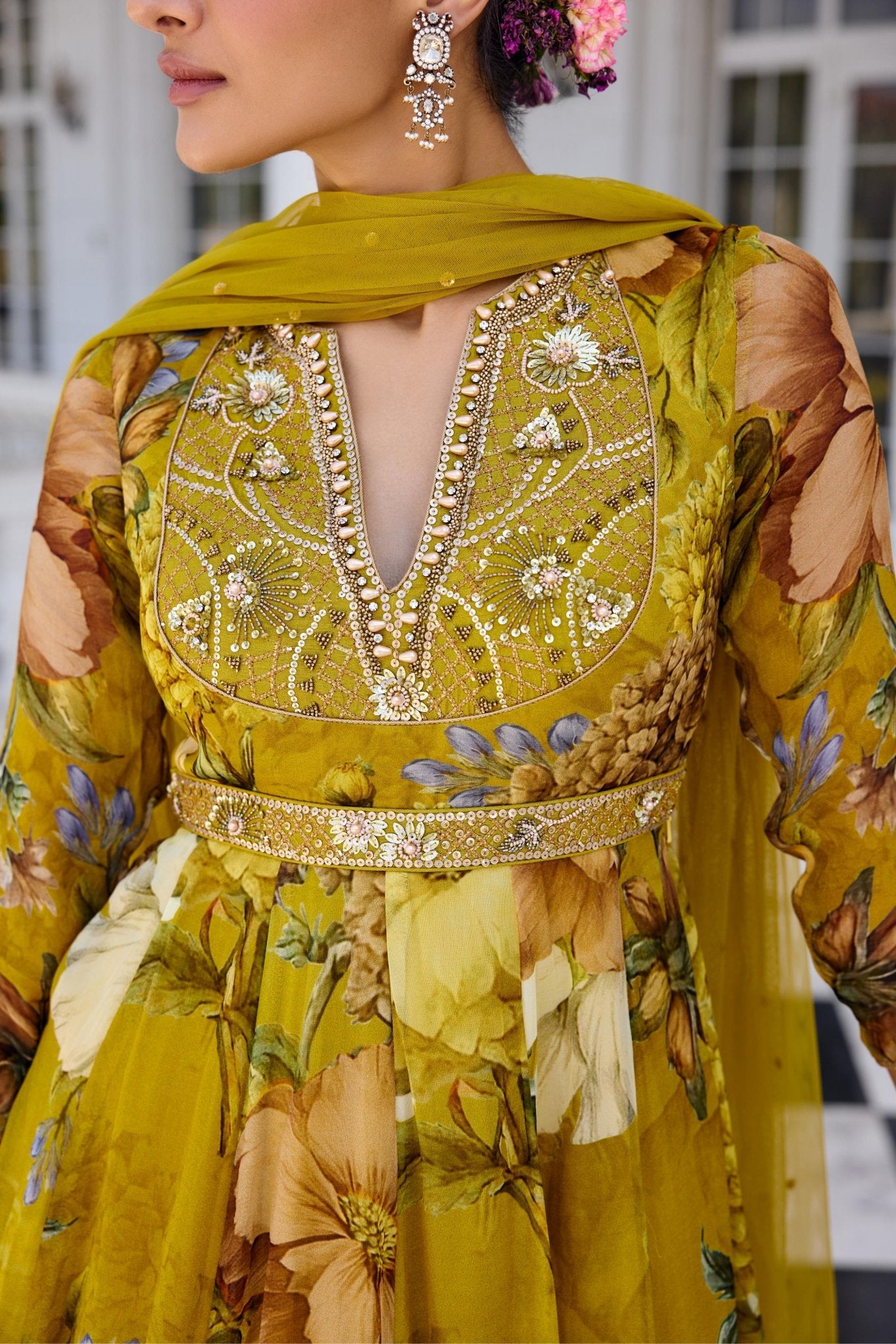 MEHR ANARKALI - White Maison de Couture