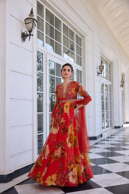 MEHR ANARKALI - White Maison de Couture