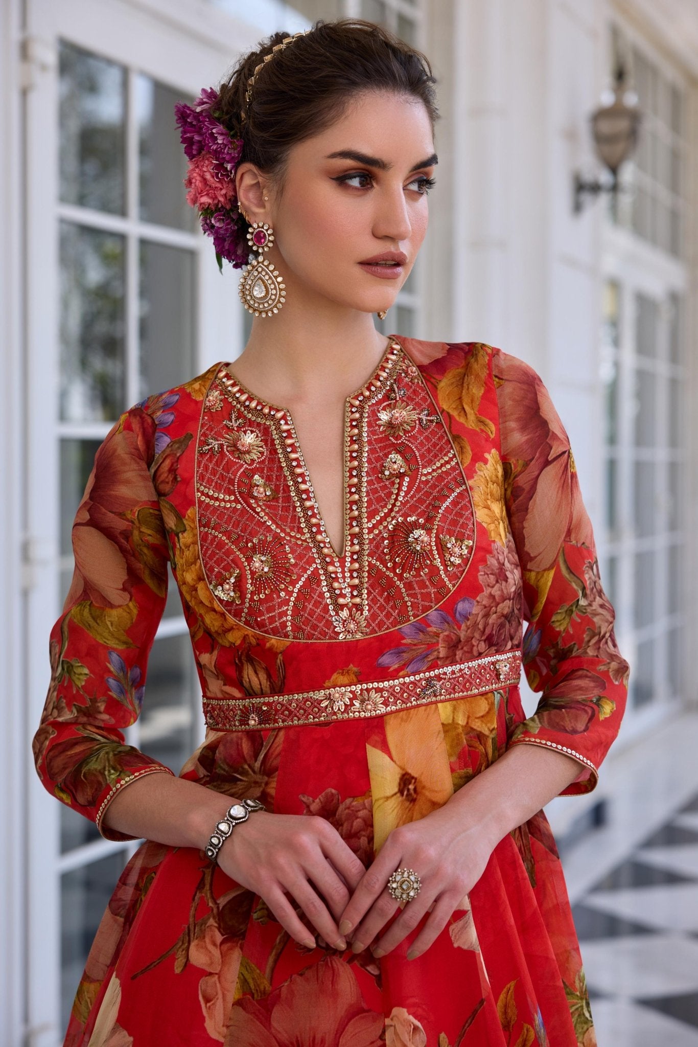 MEHR ANARKALI - White Maison de Couture