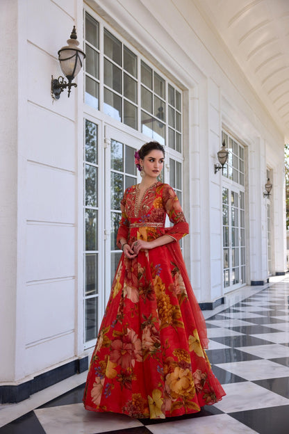 MEHR ANARKALI - White Maison de Couture