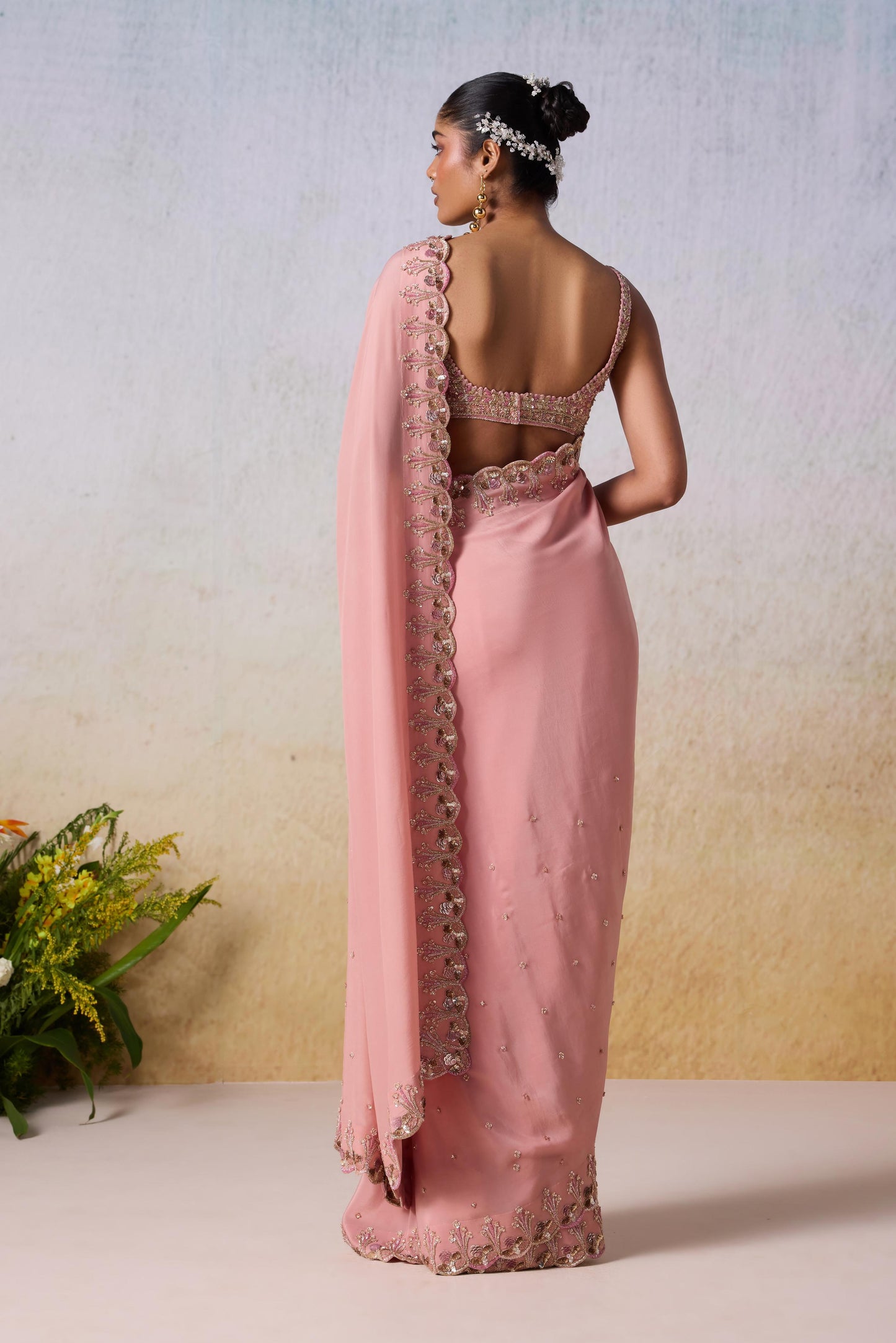 DUSTY ROSE  SAREE