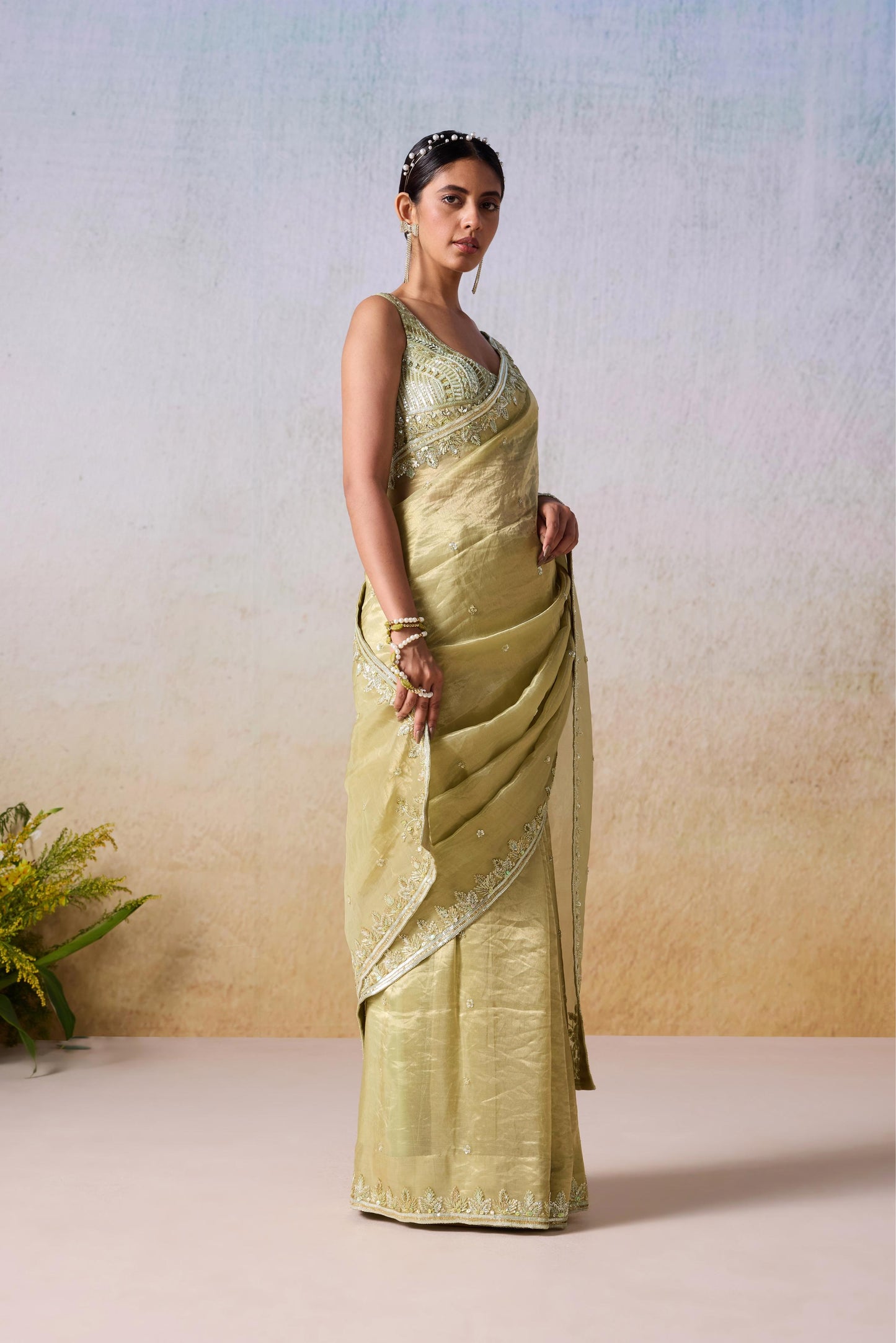 SAGE GREEN  SAREE