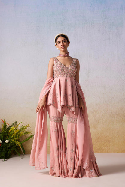 DUSTY ROSE SHARARA SET