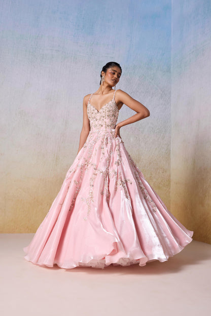 CORSAGE PINK GOWN