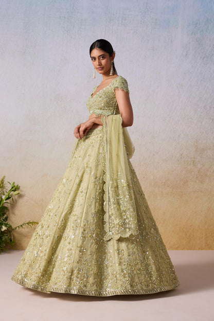 SAGE GREEN  LEHENGA SET