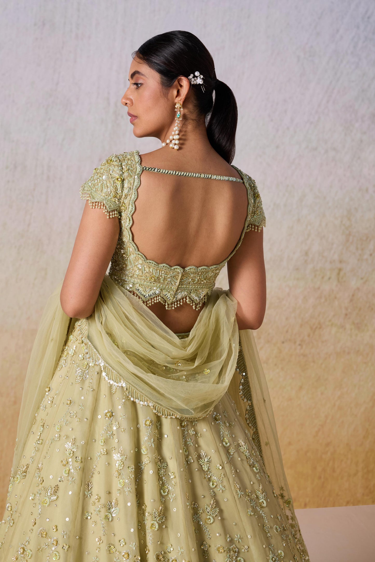 SAGE GREEN  LEHENGA SET