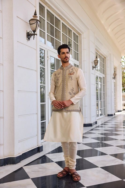 NAZEER BANDI SET - White Maison de Couture