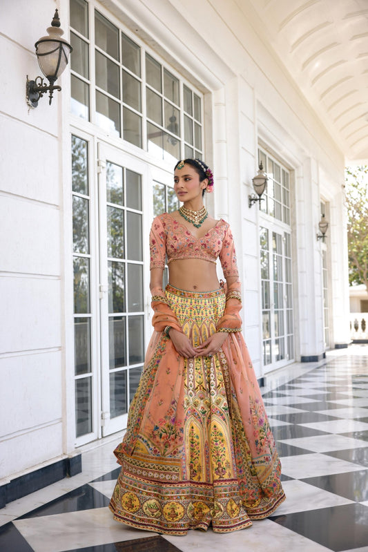 NEHMAT LEHENGA SET - White Maison de Couture