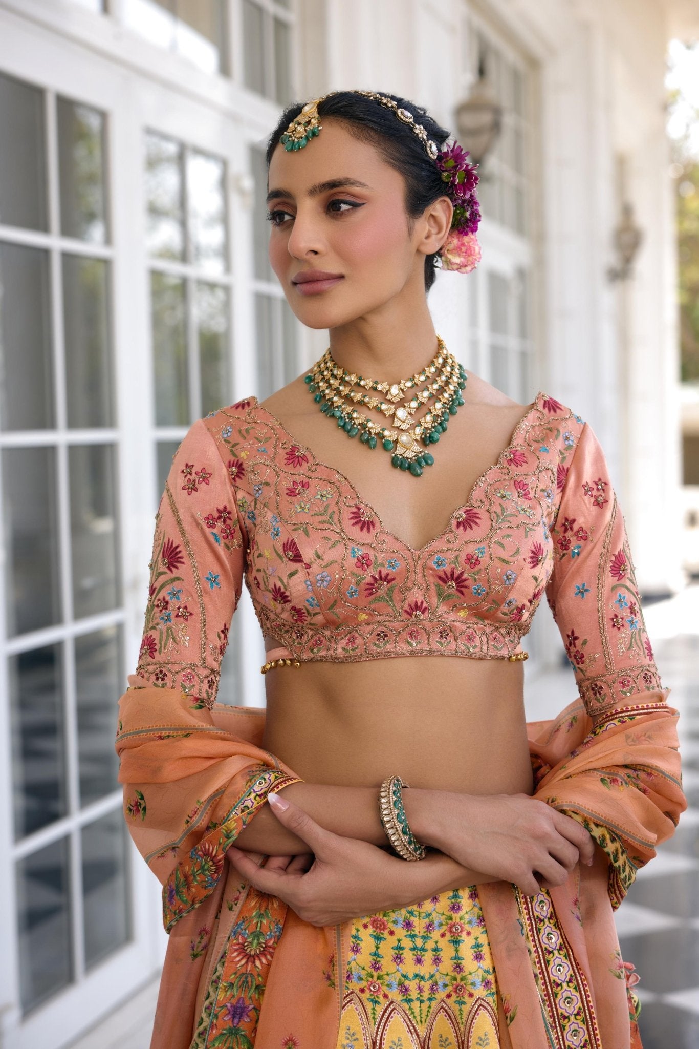 NEHMAT LEHENGA SET - White Maison de Couture