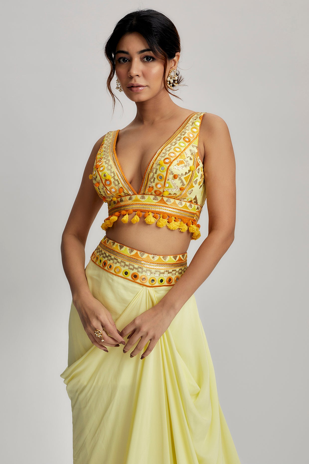 RUHI DRAPE SKIRT SET