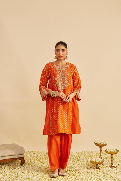 KAYRA - SHORT GATHERED CHAUGA WITH SALWAR