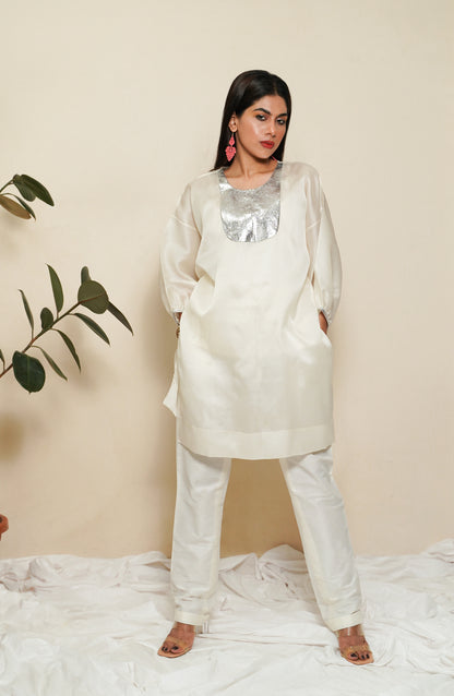 ORGANZA BOXY KURTA SET