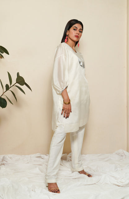ORGANZA BOXY KURTA SET