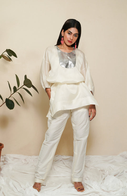 ORGANZA BOXY KURTA SET