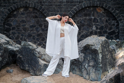 SOFT SATIN SHACKET SET