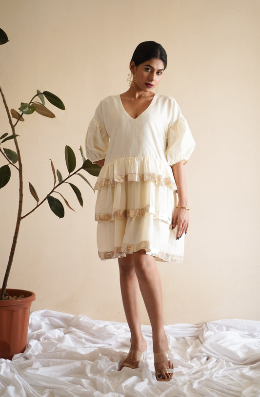 LAYERED KNEE LENGTH DRESS