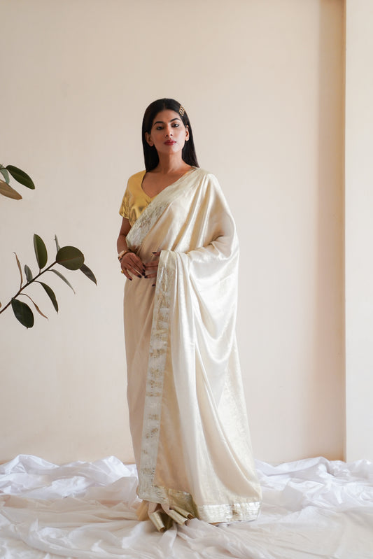 SHIMMER SAREE WITH GOLD BLOUSE