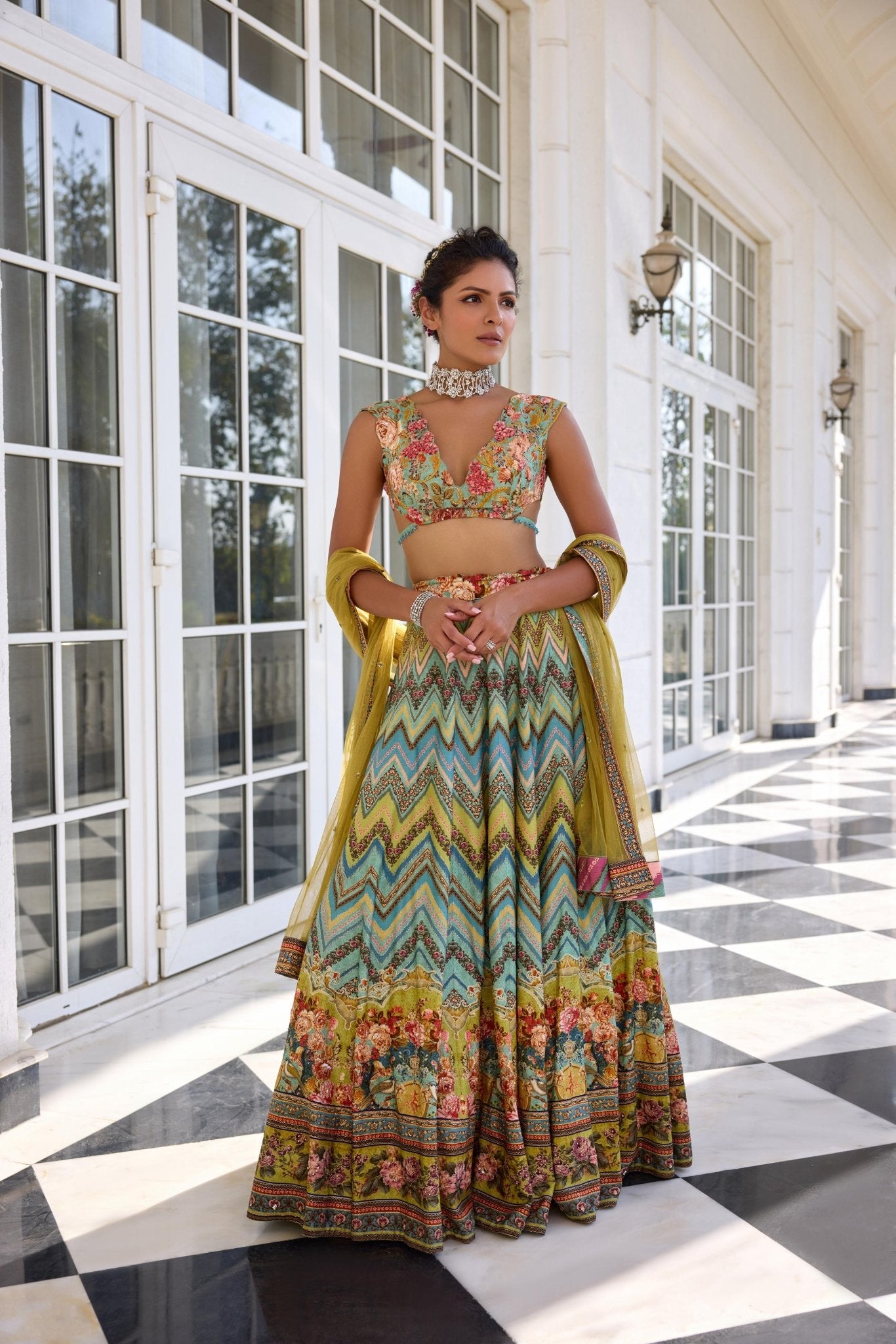 PAVIKA LEHENGA SET - White Maison de Couture