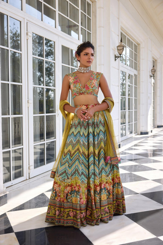 PAVIKA LEHENGA SET - White Maison de Couture
