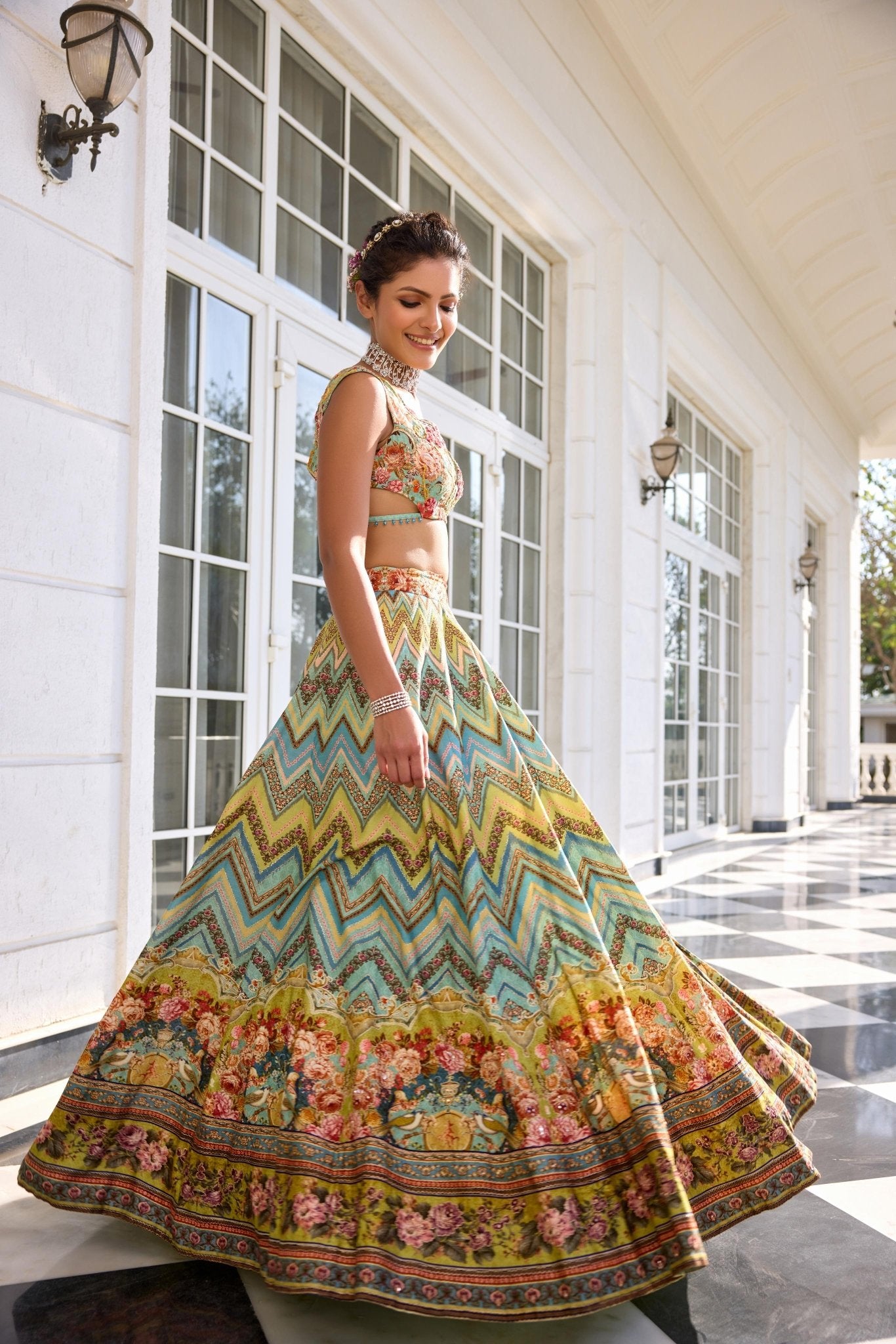 PAVIKA LEHENGA SET - White Maison de Couture