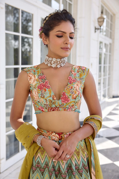 PAVIKA LEHENGA SET - White Maison de Couture