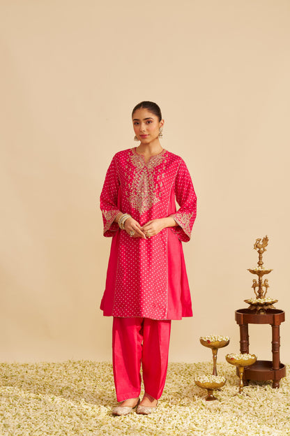 KAYRA - SHORT GATHERED CHAUGA WITH SALWAR