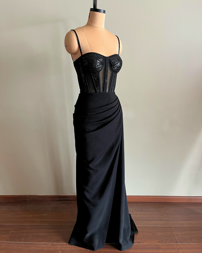 METALLIC CORSET DRESS