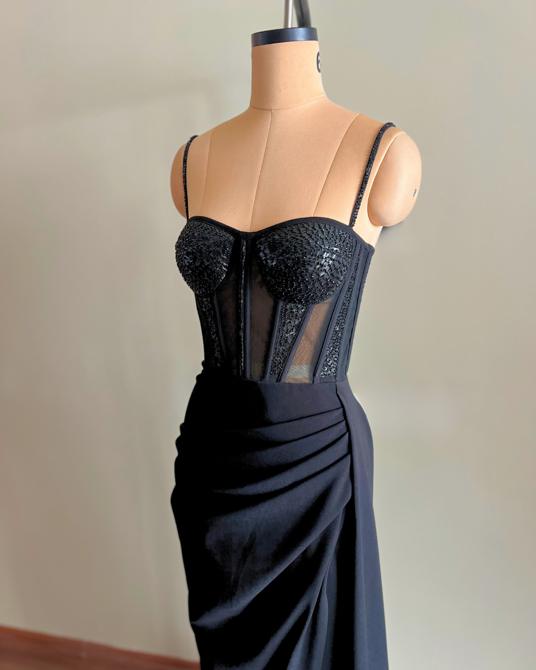 METALLIC CORSET DRESS