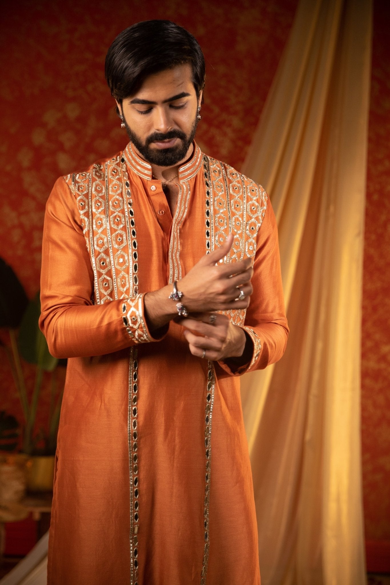 RAJWADI KURTA SET - White Maison de Couture