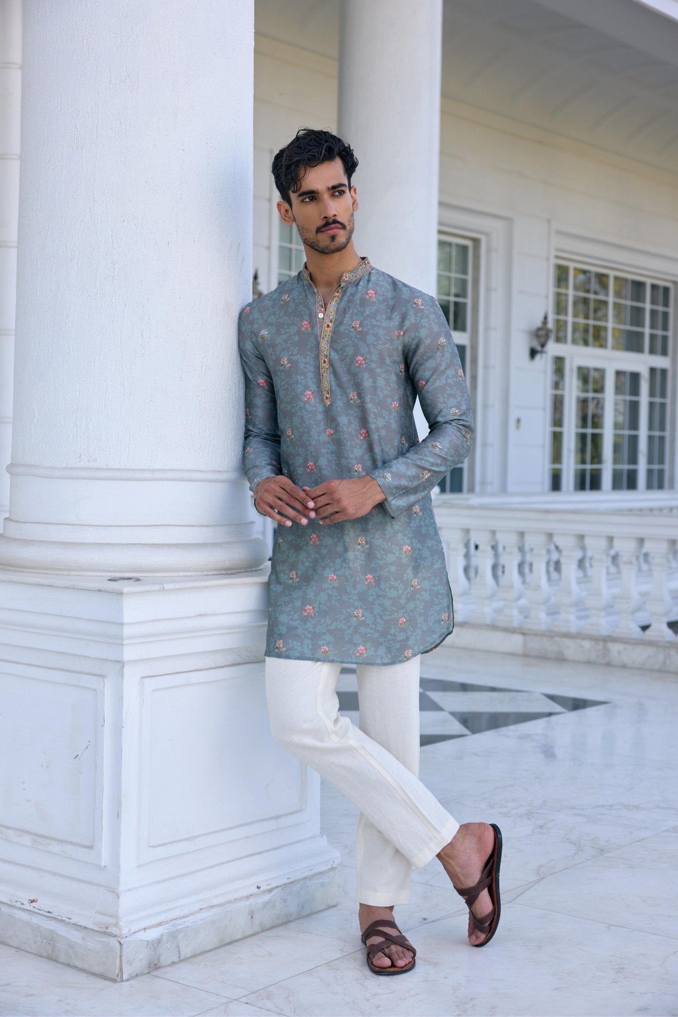 RAYAN KURTA SET - White Maison de Couture