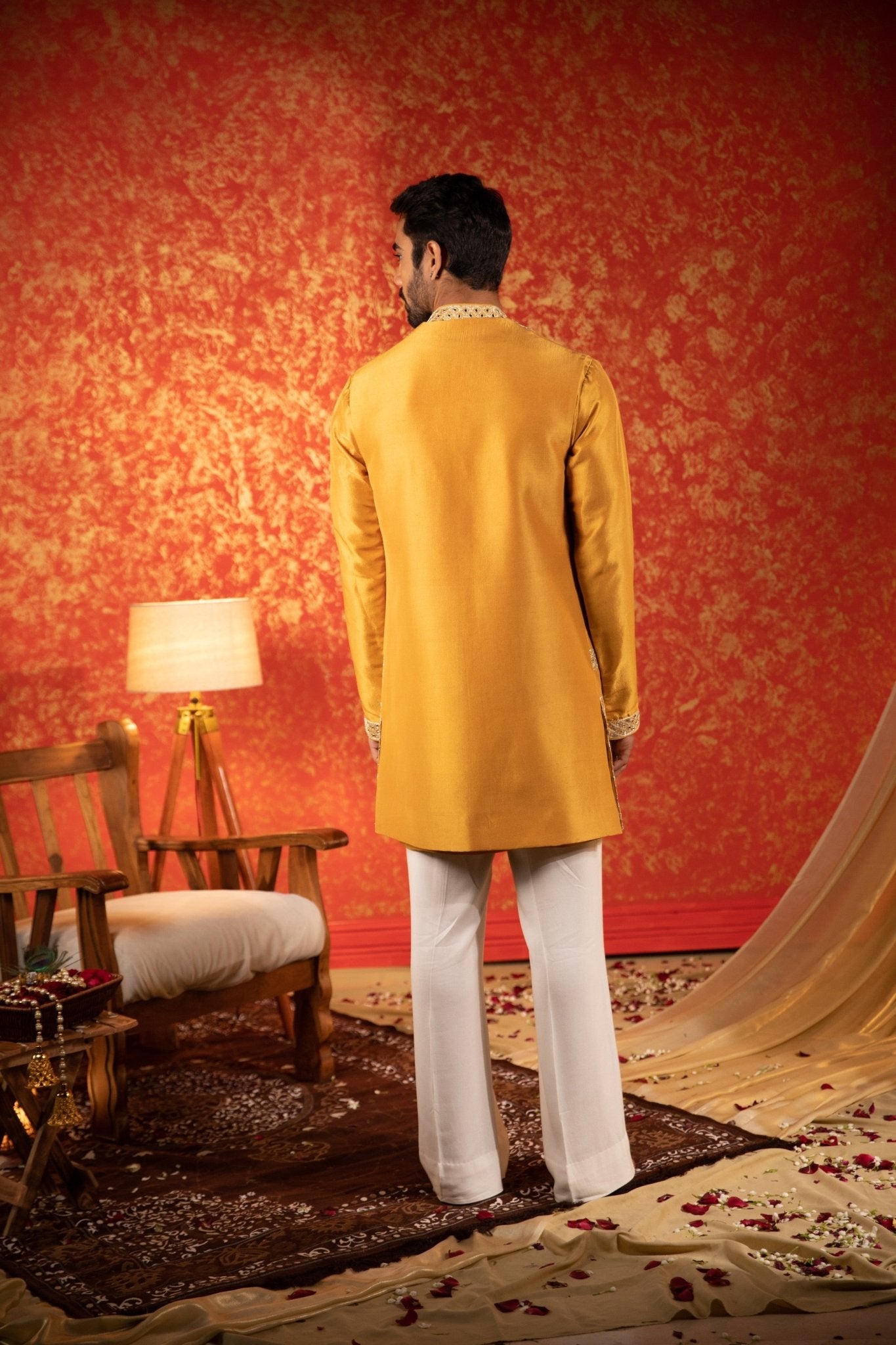 ROYAL KURTA BANDI SET - White Maison de Couture