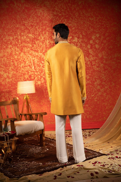 ROYAL KURTA BANDI SET - White Maison de Couture