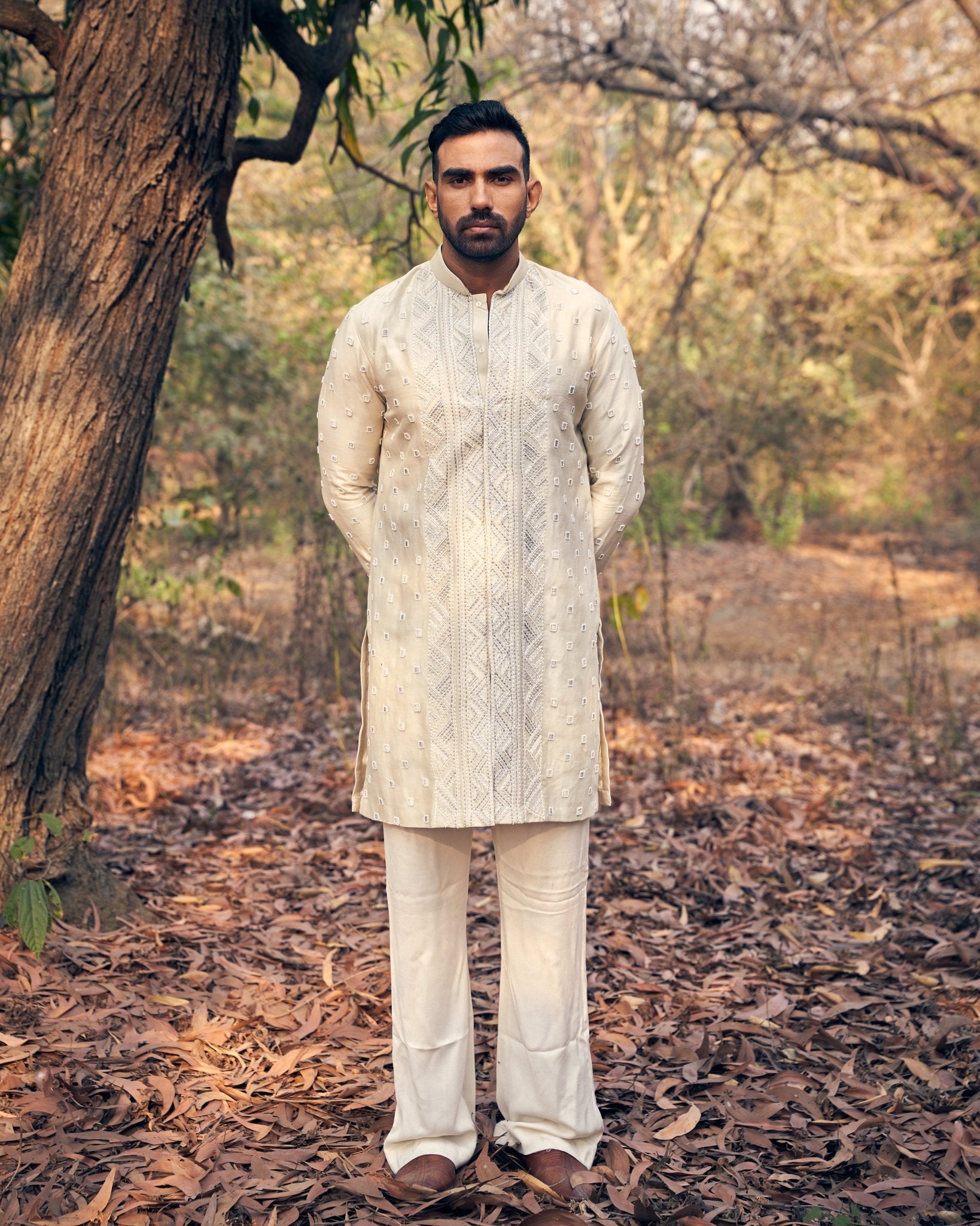 SERENITY KURTA SET - White Maison de Couture