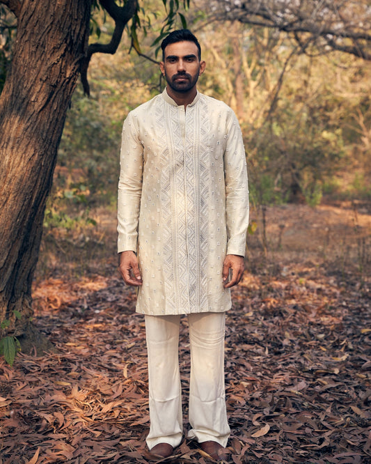 SERENITY KURTA SET - White Maison de Couture