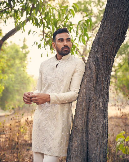SERENITY KURTA SET - White Maison de Couture
