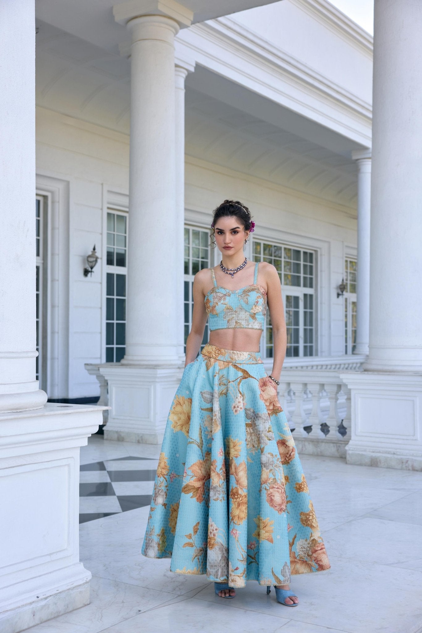 SHIZA SKIRT SET - White Maison de Couture