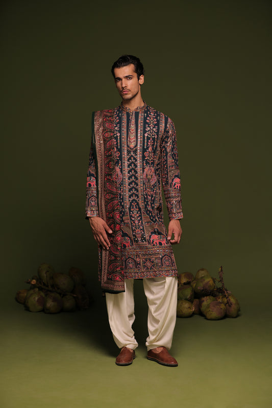 TARANJ MULTI KURTA PATIYALA SET WITH DUPATTA