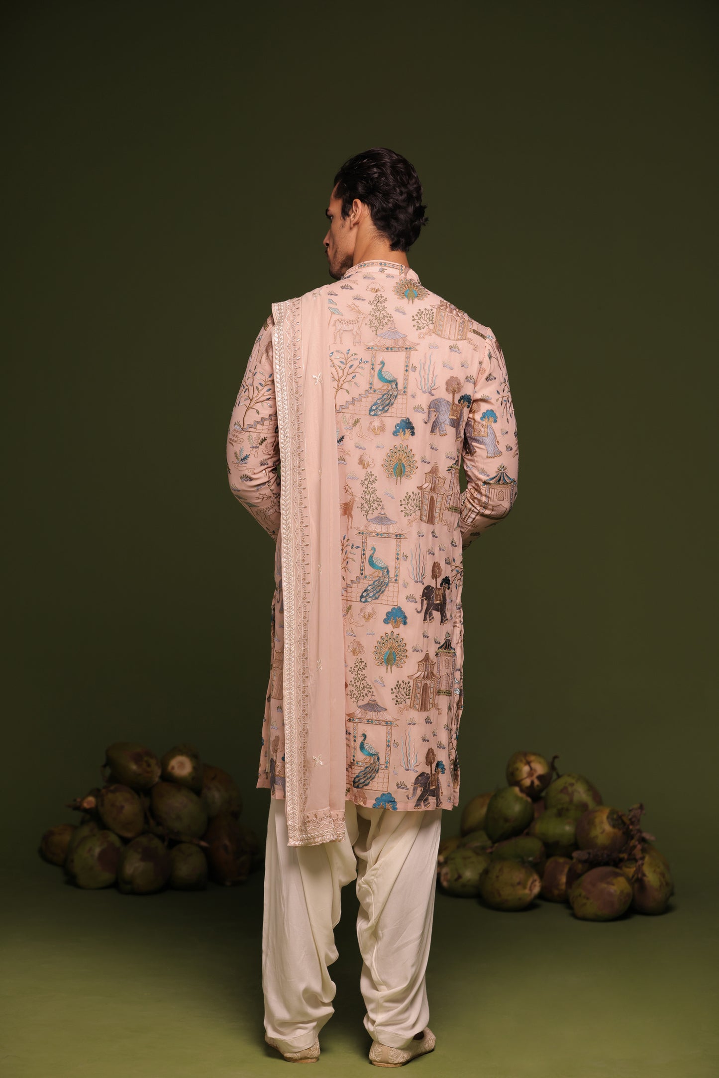 KALYAN BEIGE KURTA PATIYALA SET WITH DUPATTA