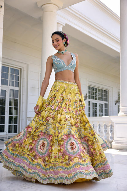 SOFIA LEHENGA SET - White Maison de Couture