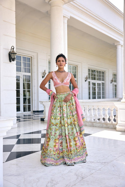 SOFIA LEHENGA SET - White Maison de Couture