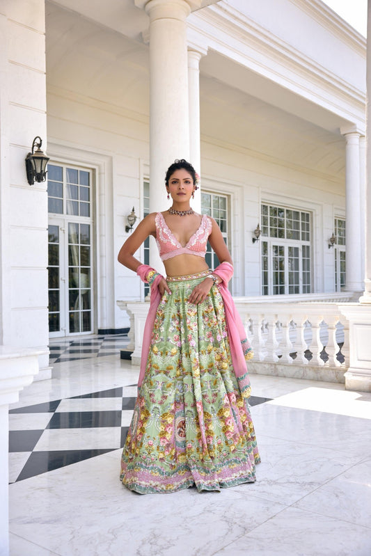 SOFIA LEHENGA SET - White Maison de Couture