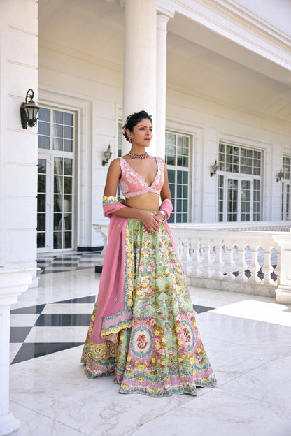 SOFIA LEHENGA SET - White Maison de Couture