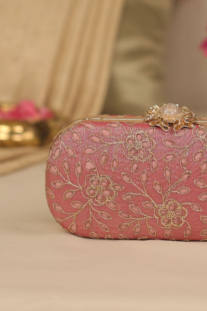 TARANG CUTWORK CAPSULE CLUTCH - White Maison de Couture