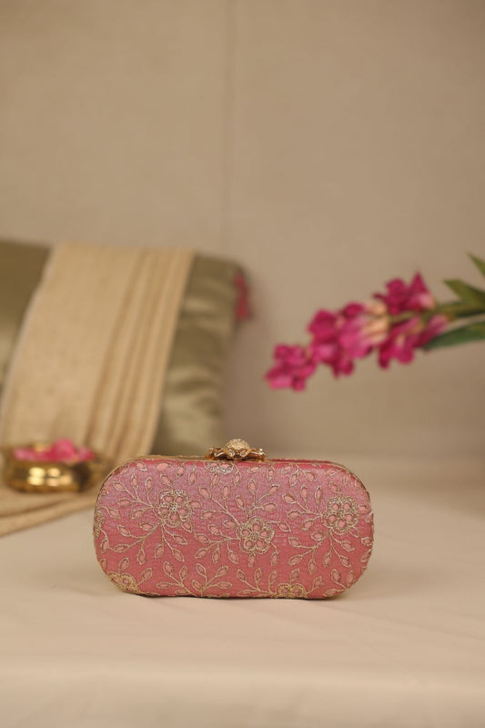 TARANG CUTWORK CAPSULE CLUTCH - White Maison de Couture